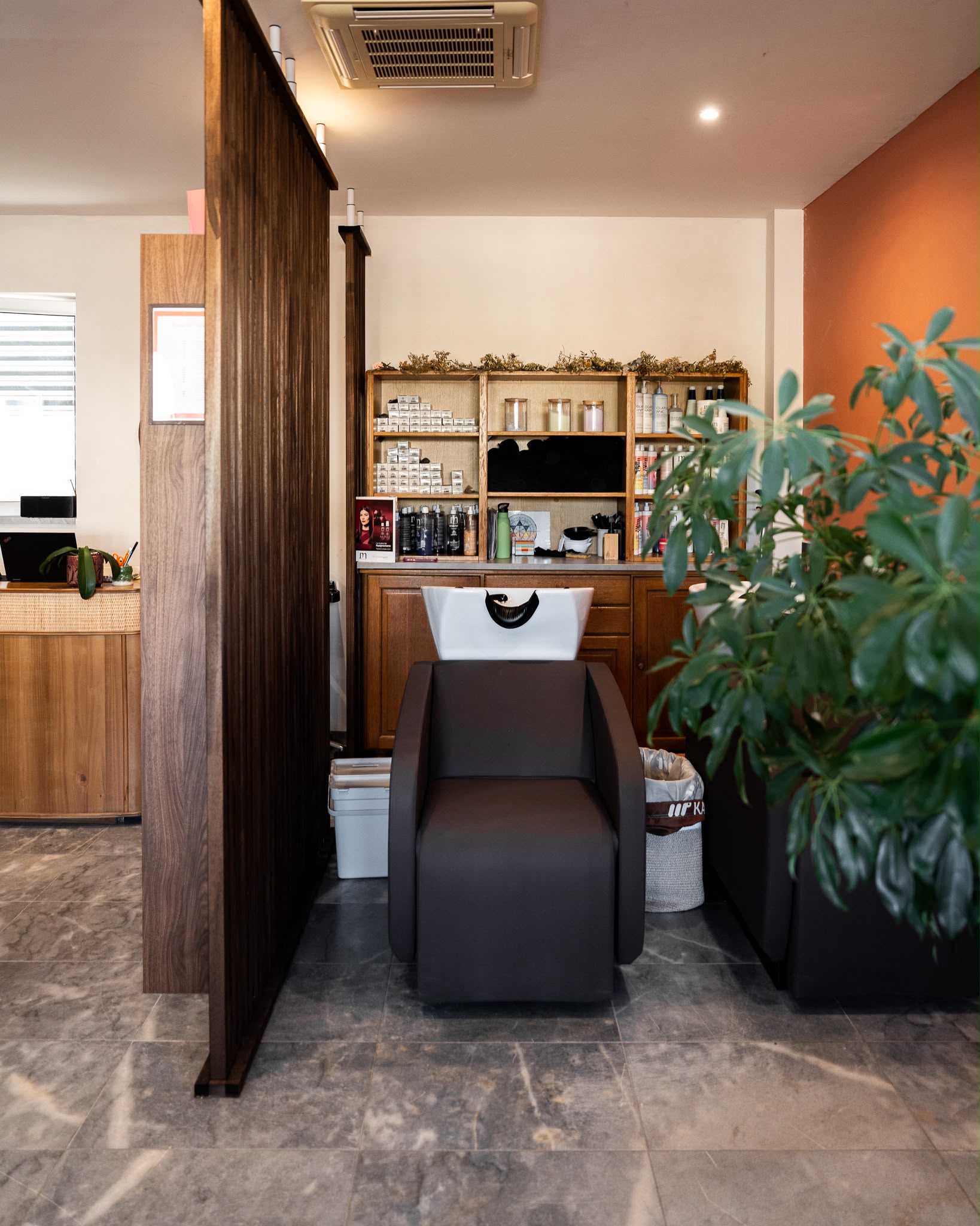 Espace bac à shampoing du salon EL SOLÉ